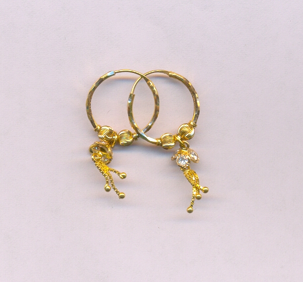 GOLD EARRING PLAIN FANCY