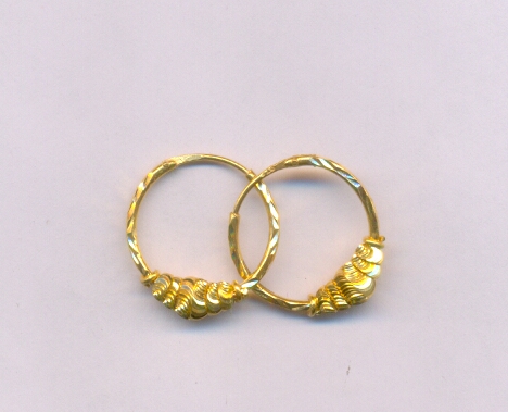GOLD EARRING PLAIN FANCY