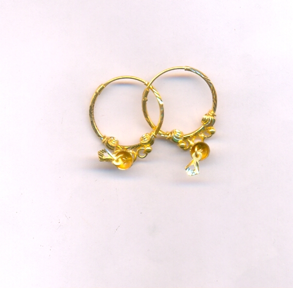 GOLD EARRING PLAIN FANCY