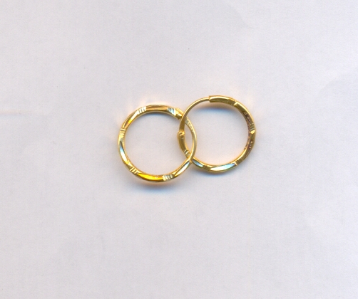GOLD EARRING PLAIN FANCY