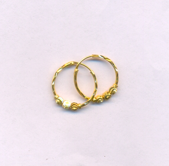 GOLD EARRING PLAIN FANCY