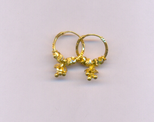 GOLD EARRING PLAIN FANCY
