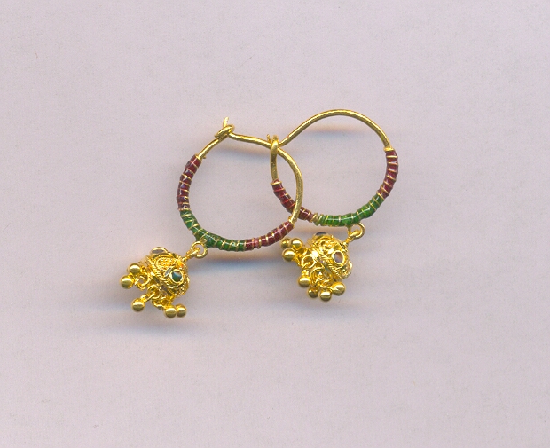 GOLD EARRING PLAIN FANCY