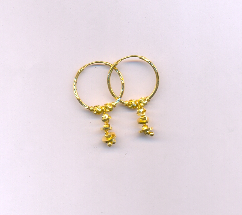 GOLD EARRING PLAIN FANCY