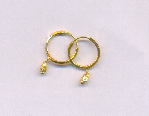 GOLD EARRING PLAIN FANCY