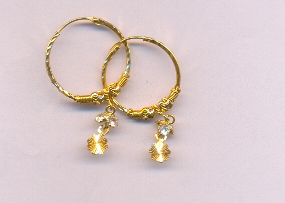 GOLD EARRING PLAIN FANCY
