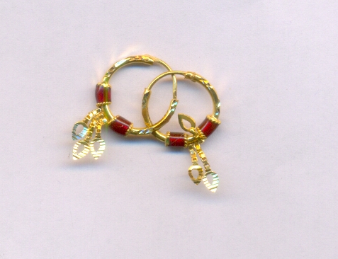 GOLD EARRING PLAIN FANCY