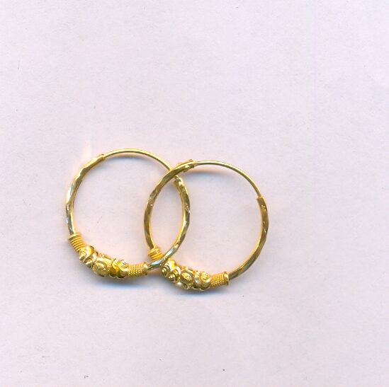 GOLD EARRING PLAIN FANCY