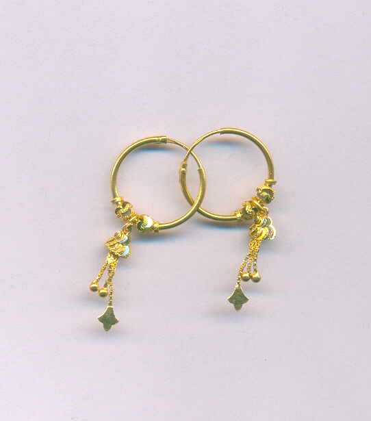 GOLD EARRING PLAIN FANCY