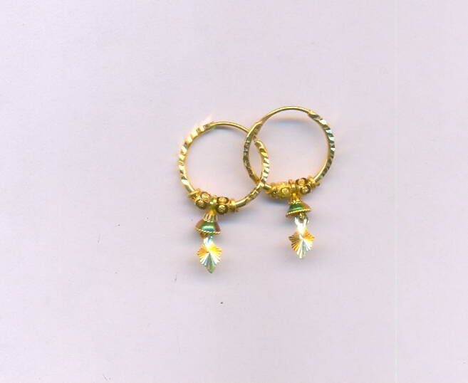 GOLD EARRING PLAIN FANCY