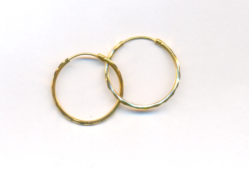 GOLD EARRING PLAIN FANCY