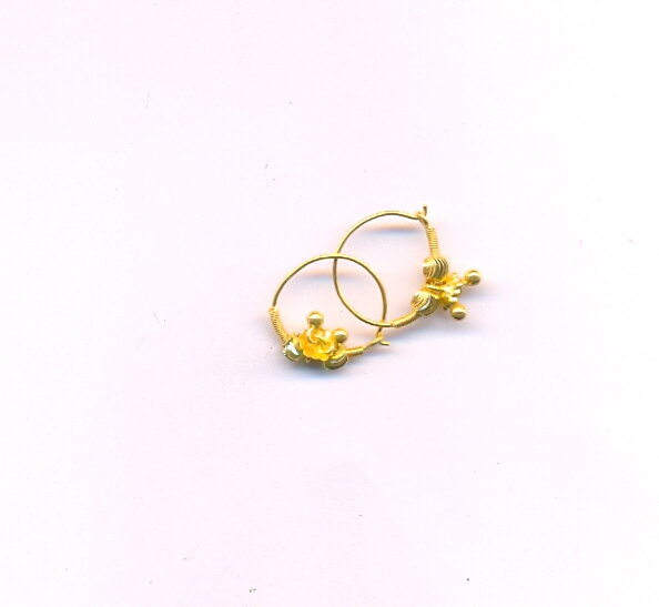 GOLD EARRING PLAIN FANCY