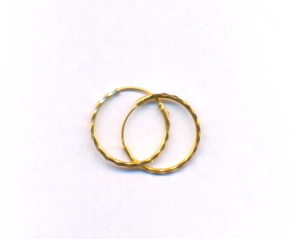 GOLD EARRING PLAIN FANCY
