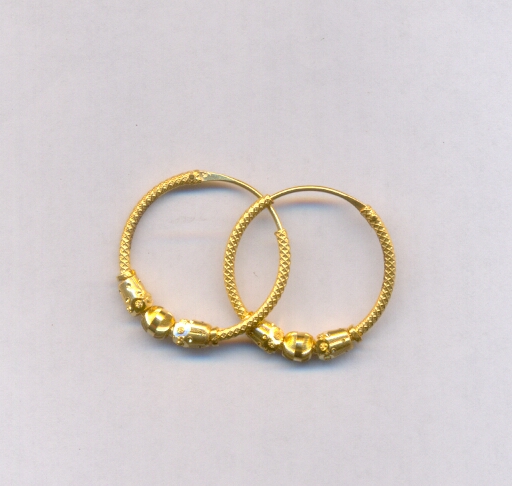 GOLD EARRING PLAIN FANCY