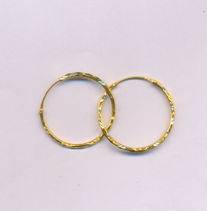 GOLD EARRING PLAIN FANCY