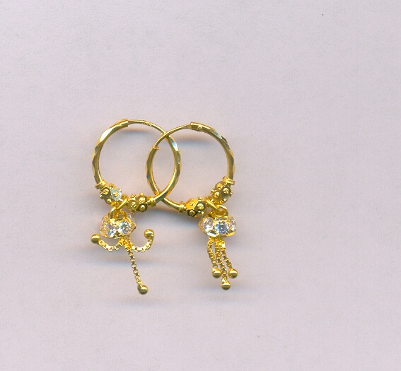 GOLD EARRING PLAIN FANCY