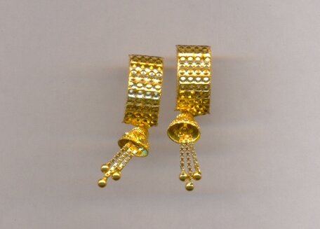 GOLD EARRING PLAIN FANCY