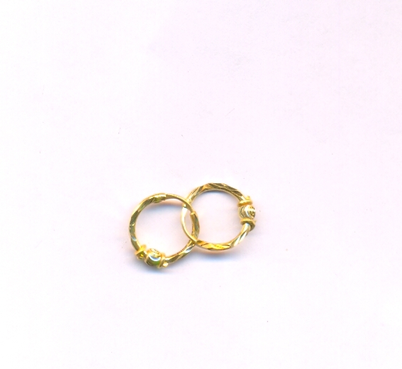 GOLD EARRING PLAIN FANCY