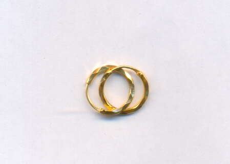 GOLD EARRING PLAIN FANCY