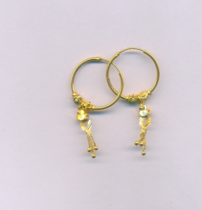 GOLD EARRING PLAIN FANCY