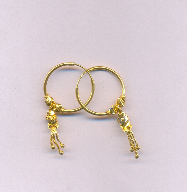 GOLD EARRING PLAIN FANCY