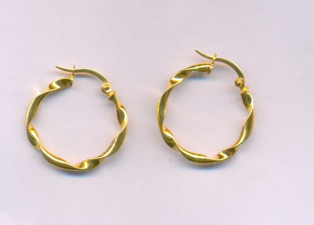 GOLD EARRING PLAIN FANCY
