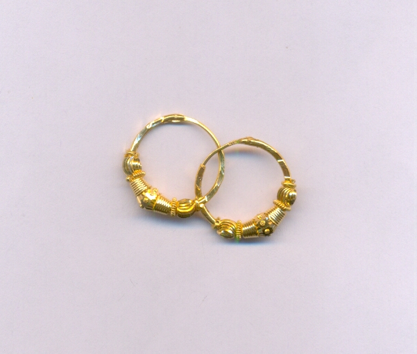 GOLD EARRING PLAIN FANCY