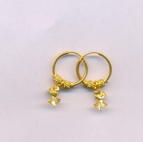 GOLD EARRING PLAIN FANCY