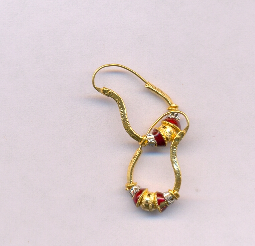 GOLD EARRING PLAIN FANCY