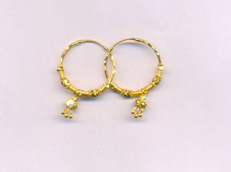 GOLD EARRING PLAIN FANCY