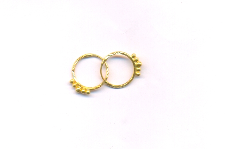 GOLD EARRING PLAIN FANCY