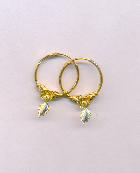 GOLD EARRING PLAIN FANCY