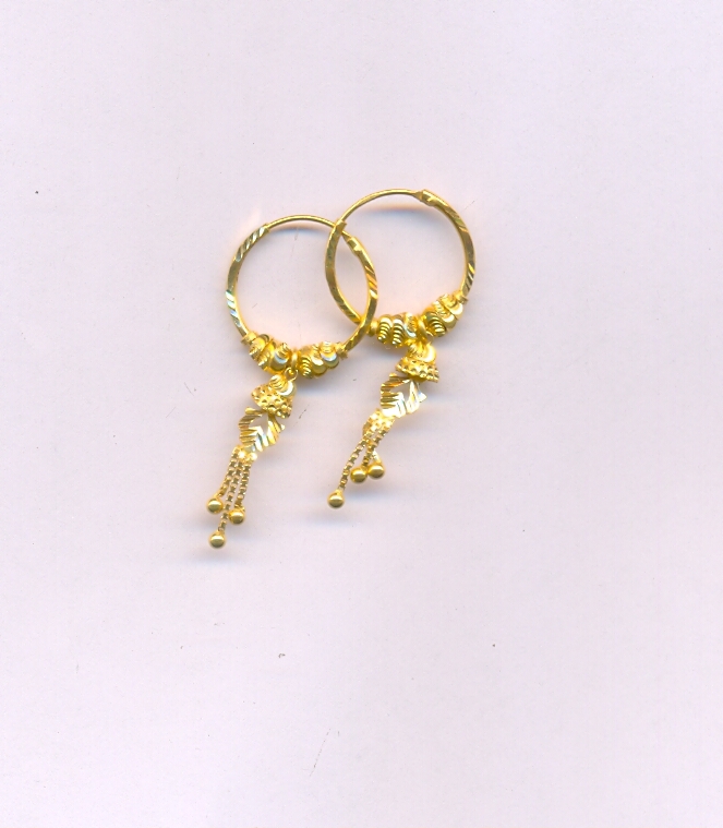 GOLD EARRING PLAIN FANCY