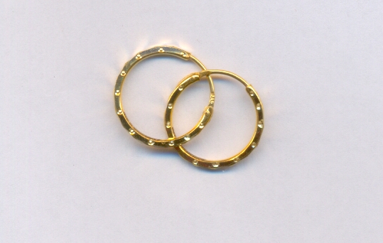 GOLD EARRING PLAIN FANCY