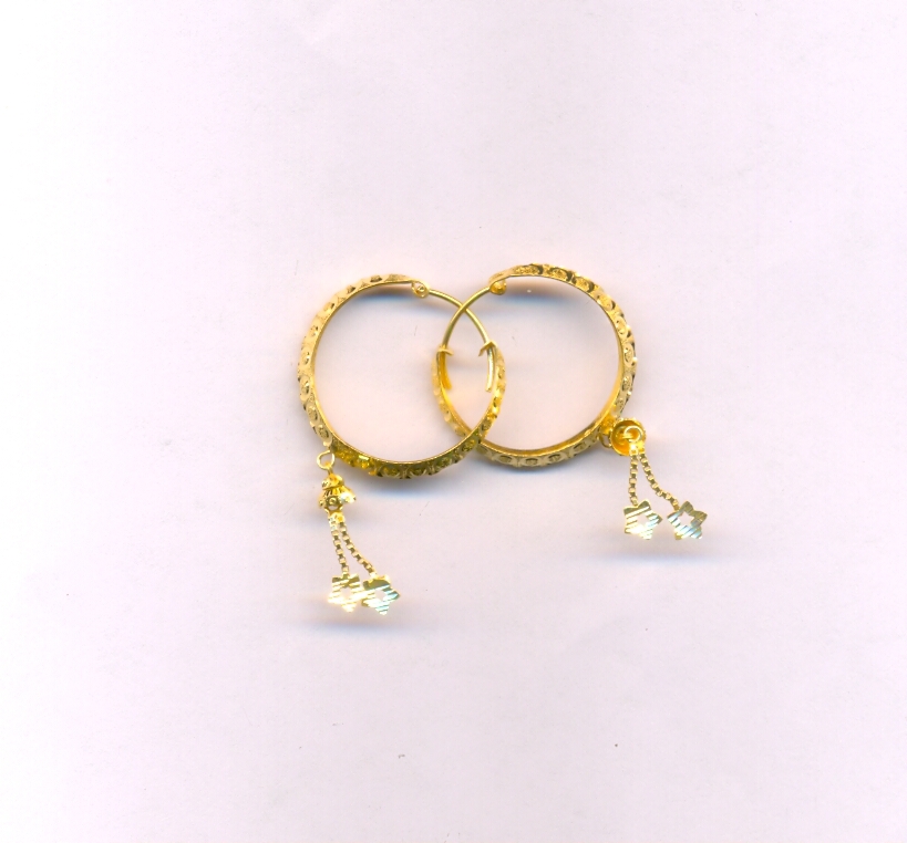 GOLD EARRING PLAIN FANCY