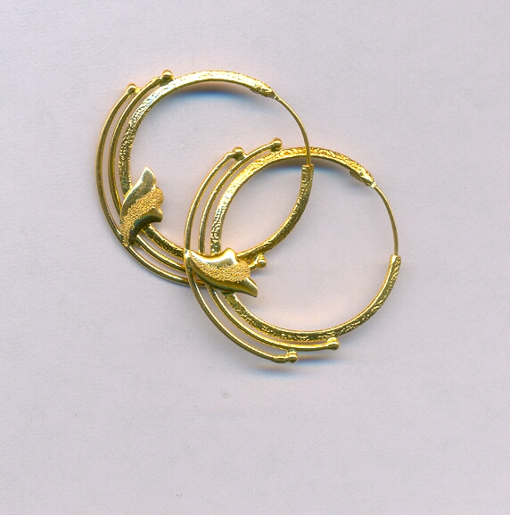 GOLD EARRING PLAIN FANCY
