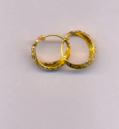 GOLD EARRING PLAIN FANCY