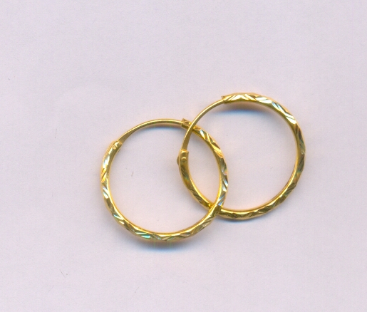 GOLD EARRING PLAIN FANCY