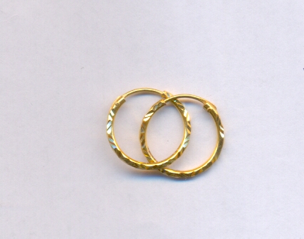 GOLD EARRING PLAIN FANCY