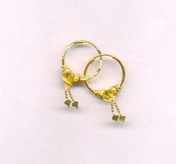 GOLD EARRING PLAIN FANCY