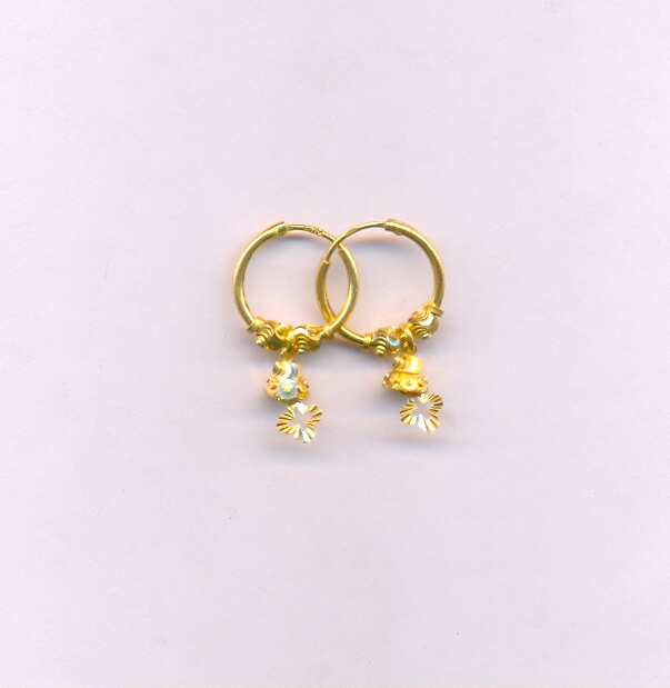 GOLD EARRING PLAIN FANCY