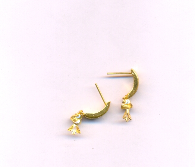 GOLD EARRING PLAIN FANCY