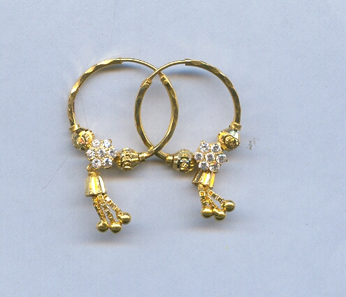 GOLD EARRING PLAIN FANCY