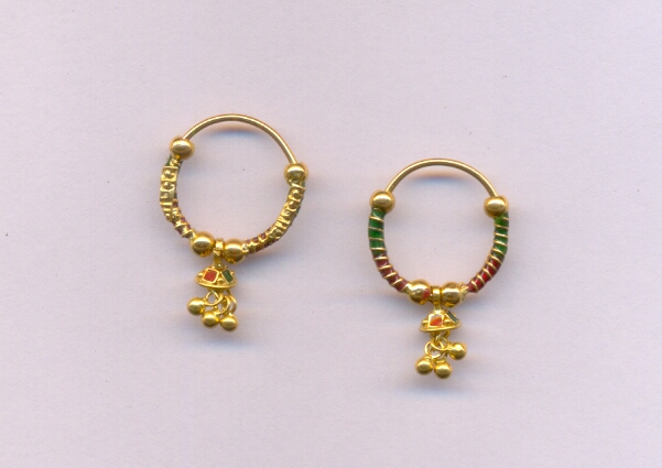 GOLD EARRING PLAIN FANCY