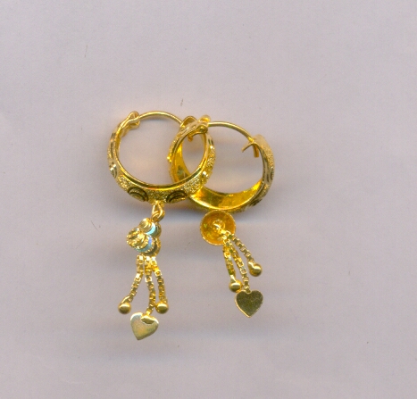 GOLD EARRING PLAIN FANCY