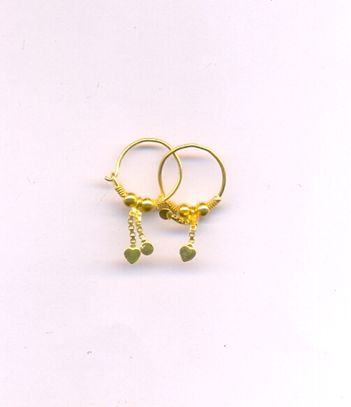 GOLD EARRING PLAIN FANCY