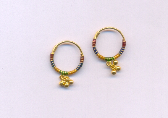 GOLD EARRING PLAIN FANCY