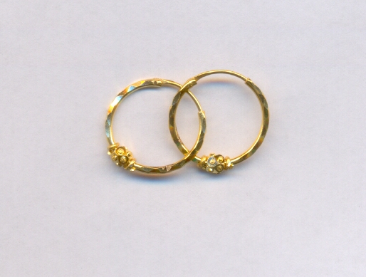 GOLD EARRING PLAIN FANCY