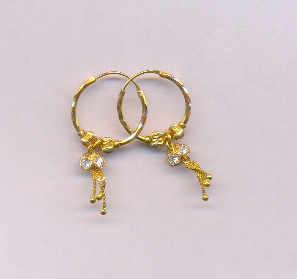 GOLD EARRING PLAIN FANCY