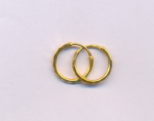GOLD EARRING PLAIN FANCY